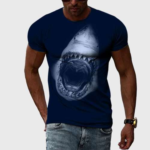Family Matching T-shirt Navy Shark Graphic T-Shirt