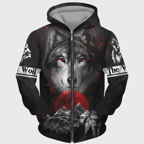 Black Wolf Packs Jacket