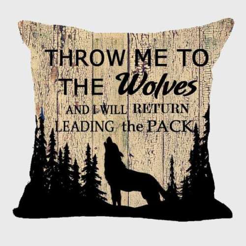 Slogan Wolf Pillowcase