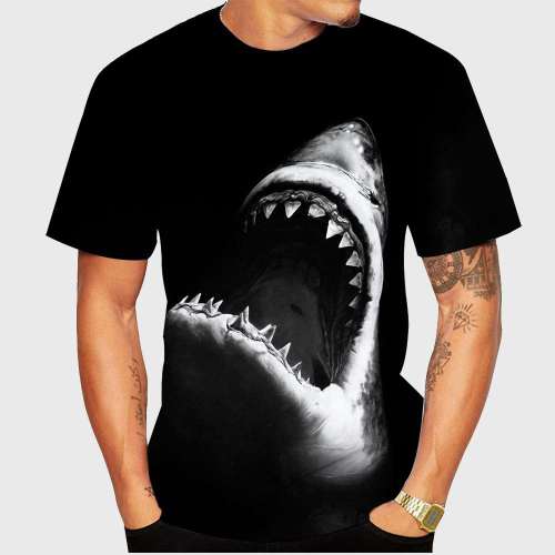 Family Matching T-shirt Black Shark Print T-Shirt
