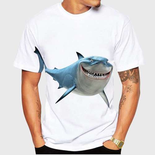Family Matching T-shirt White Shark Print T-Shirt