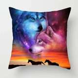 Wolf Couples Pillow Cover