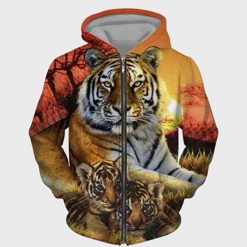 Tiger Mom And Cubs Jacket