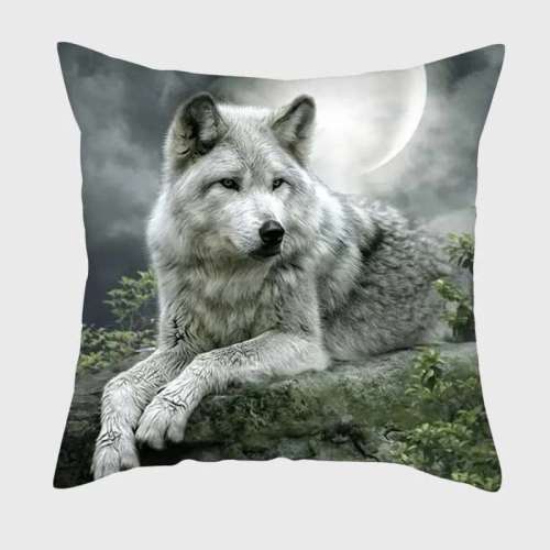 Mountain Wolf Cushion Cover