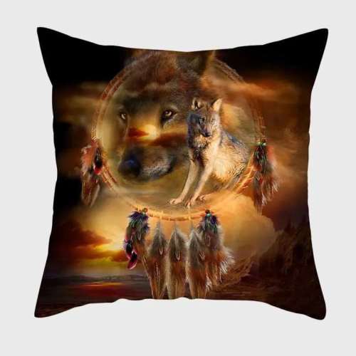 Wolf Dreamcatcher Cushion Cover