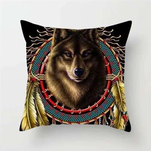 Wolf Dreamcatcher Pillow Case