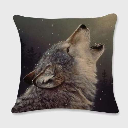 Wolf Howling Pillow Cases