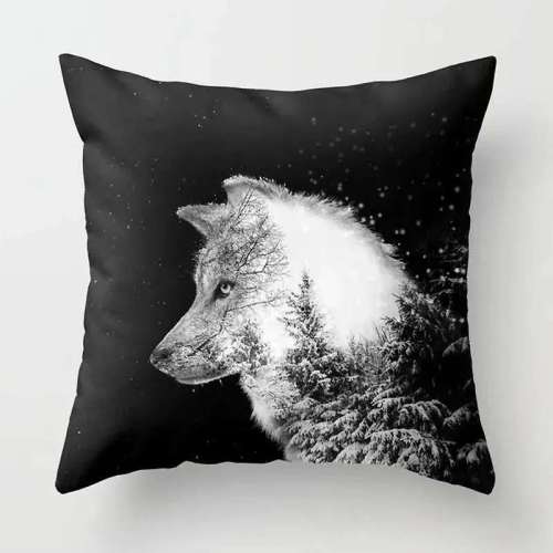 Black Wolf Pillows Case