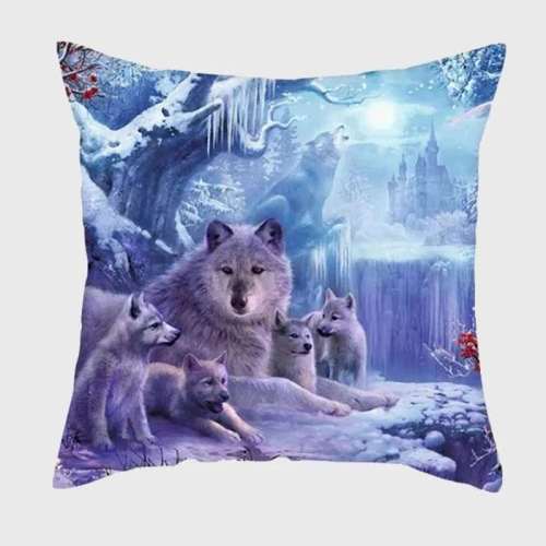 Wolf Family Cushion Case
