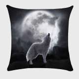 Wolf Howl Moon Cushion Cover