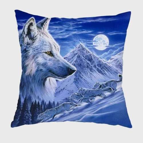 Wolf Packs Moon Cushion Case