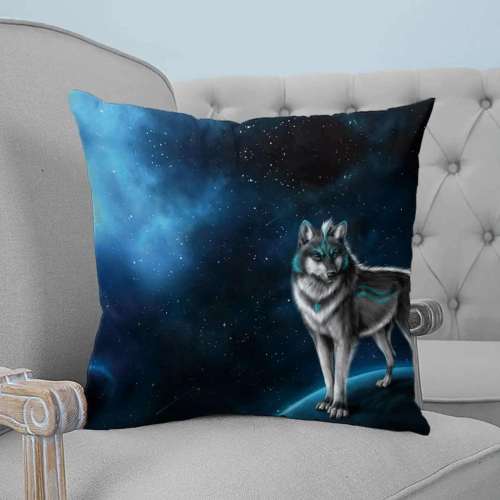 Galaxy Wolf Pillows Case