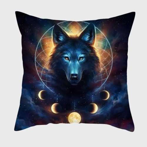 Cosmic Wolf Cushion Covers