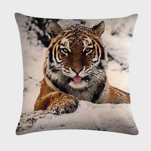 Cute Tiger Print Pillowcase