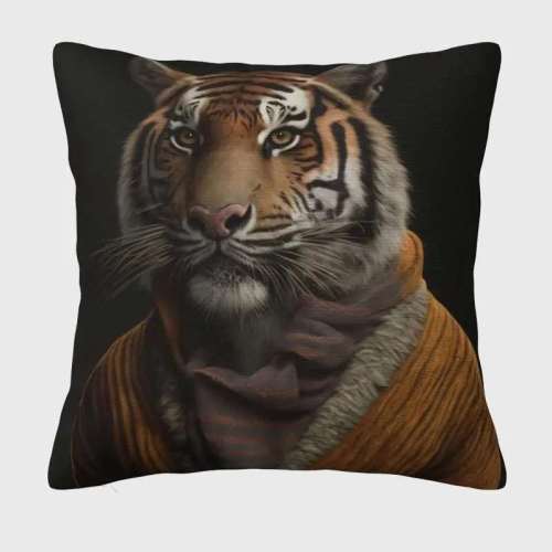 Tiger Men Print Throw Pillowcase