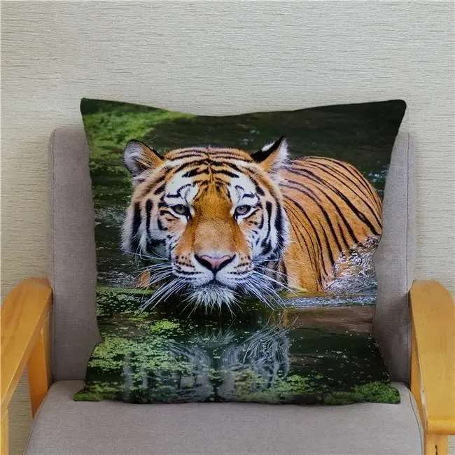 Swimming Tiger Pillow Case