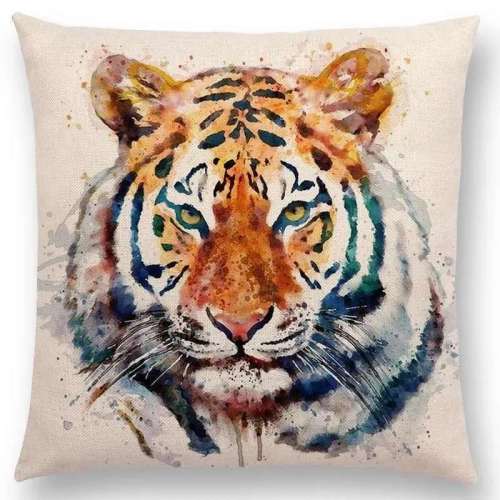 Tiger Head Cushion Cover