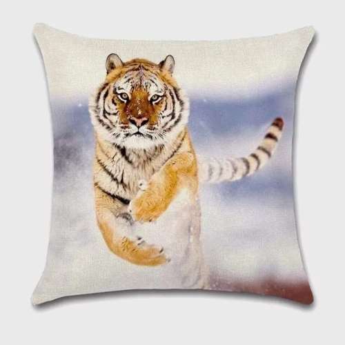 Running Tiger Pillow Cases