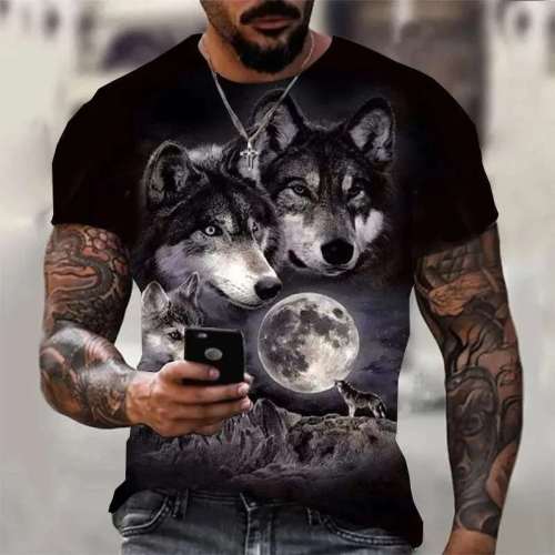Family Matching T-shirt Wolf Packs Moon T-Shirt