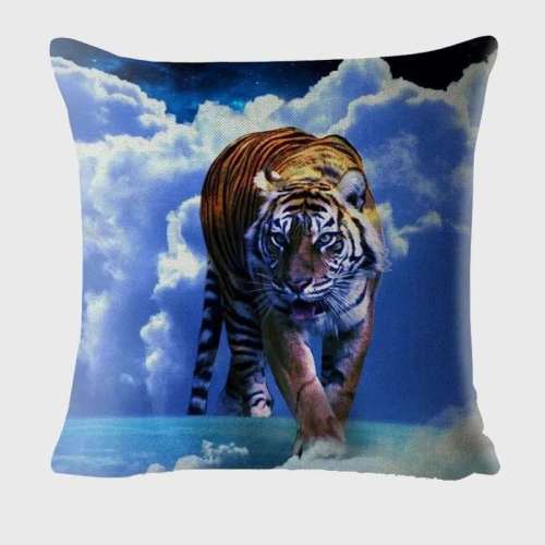 Tiger Cloud Print Cushion Cover