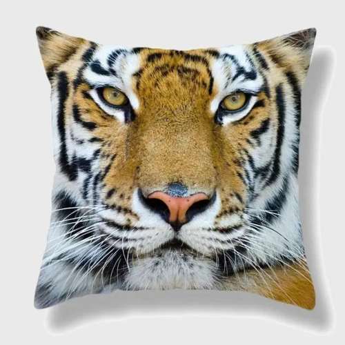 Tiger Face Print Cushion Covers