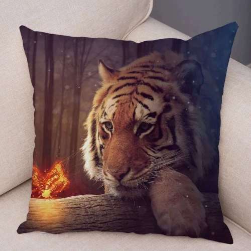 Tiger Butterfly Pillow Cases