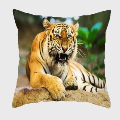 Tiger Print Pillow Cover