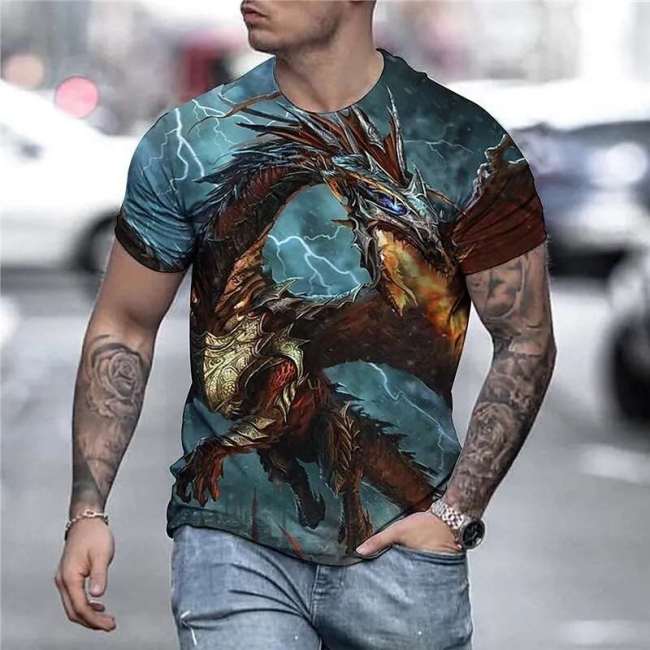 Dragon Pattern T-Shirt