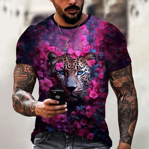 Flowers Leopard T-Shirt