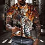 Mens Leopard Tee Shirt