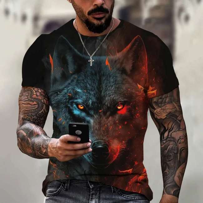 Family Matching T-shirt Wolf Head T-Shirt