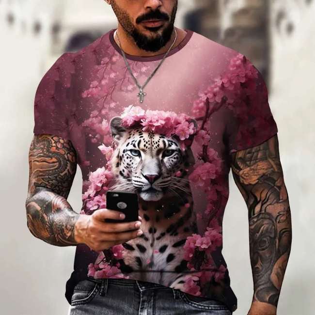 Flowers Leopard T-Shirt