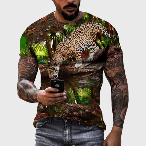 Drinking Leopard T-Shirt