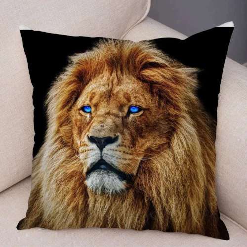Lion Face Pillow Cover