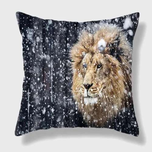 Snow Lion Pillow Case