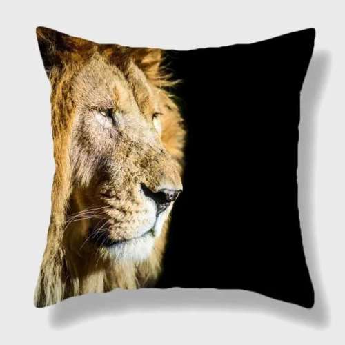Black Lion Pillow Case