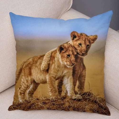 Lion Cubs Pillow Cover