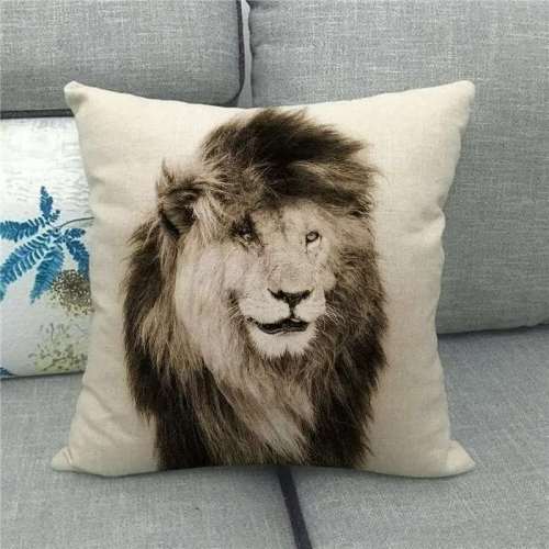 Male Lion Pillow Covers
