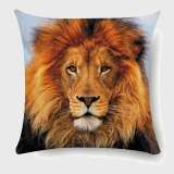 King Lion Print Pillowcase