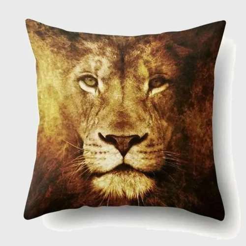 Fire Lion Print Pillowcase