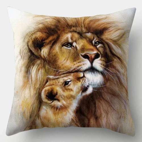 Lion Dad Cub Pillowcase