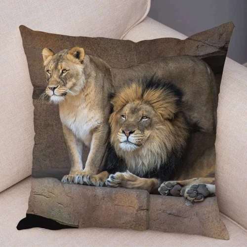 Lion Couples Cushion Covers