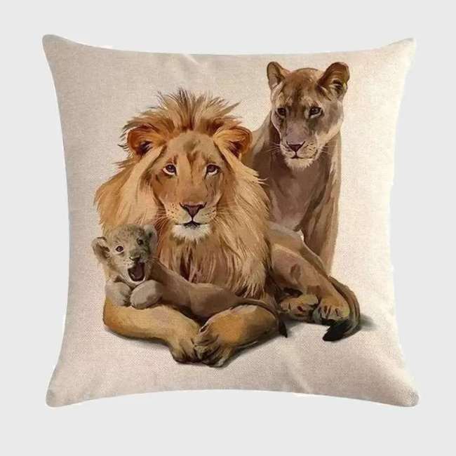 Family Lion Print Pillowcase