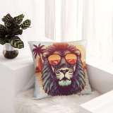 Lion Head Cushion Case