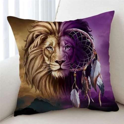 Dreamcatcher Lion Print Pillowcase