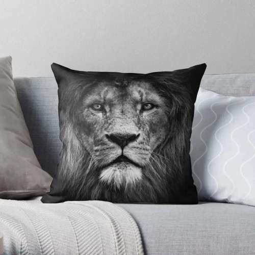 Black Lion Face Pillowcase