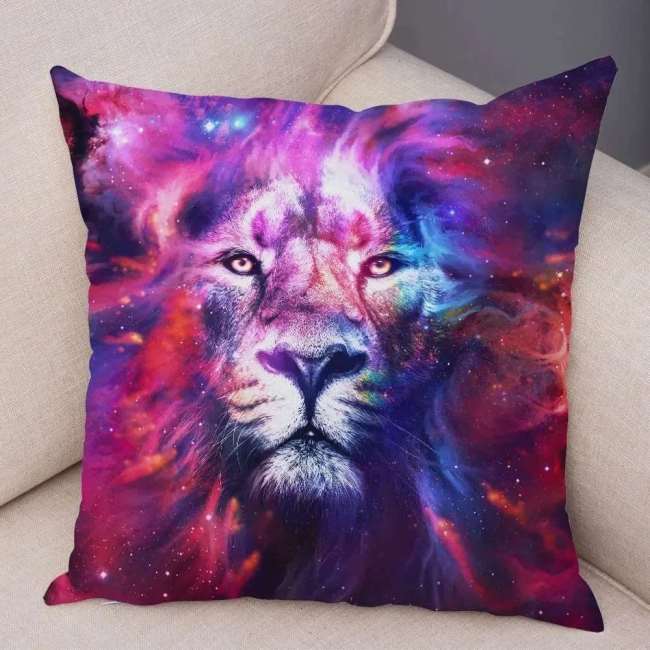 Galaxy Lion Pillow Covers