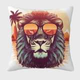 Lion Head Cushion Case