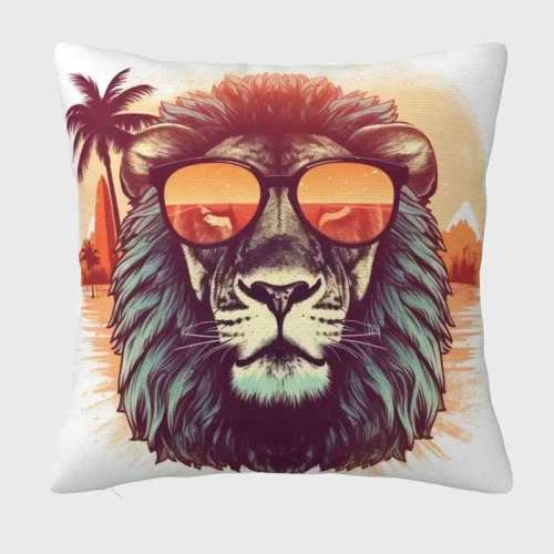 Lion Head Cushion Case