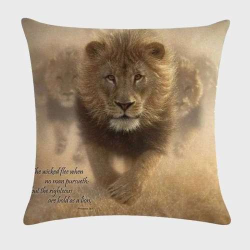 Free Lion Print Pillowcase